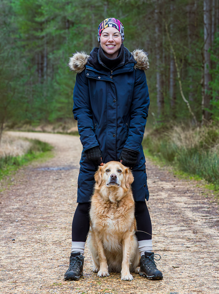 Rebecca Joyce with her dog